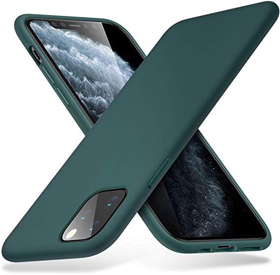 ESR Yippee Color Soft Case for iPhone 11 Pro, Liquid Silicone Rubber Case Cover [Comfortable Grip] [Screen & Camera Protection] [Velvety-Soft Lining] [Shock-Absorbing] for iPhone 11 Pro, Dark Green