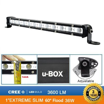 u-Box 1 Extreme Slim 13inch 36W Cree LED Chip 3500LM Flood Beam Off Road Light Bar