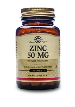 Solgar 50 mg Zinc Tablets - Pack of 100