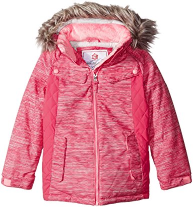 Free Country Girls' Heavy Weight Boarder Jacket with Removable Faux Fur Trimmed Hood