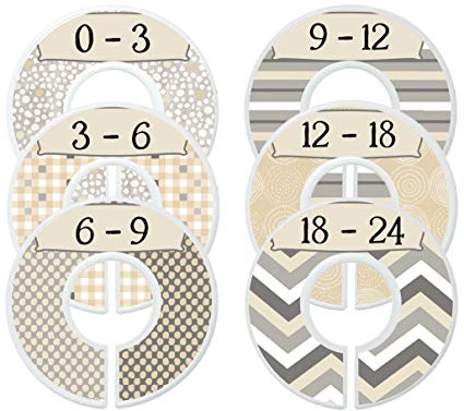 Mumsy Goose Baby Clothes Dividers Nursery Closet Dividers Baby Boy Monochrome