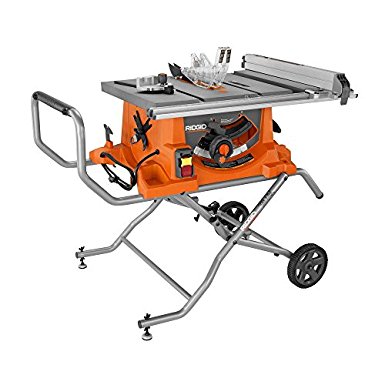 Ridgid R4513 15 Amp 10 in. Heavy-Duty Portable Table Saw with Stand