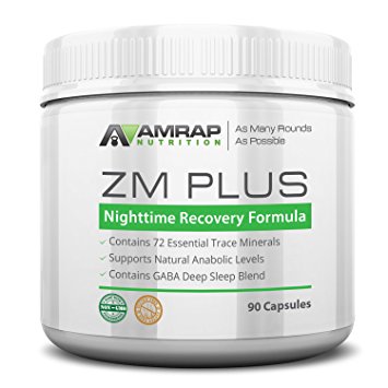 AMRAP Nutrition – ZM Plus – Post-Workout Recovery Aid Promotes Deep Sleep and Proper Muscle Function – Supports Natural Anabolic Levels – With 72 Essential Trace Minerals