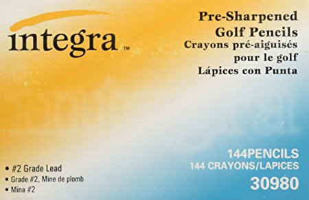 Integra Golf Pencil, 3-1/2-Inch Pre Sharpened, 144/Box, Yellow (ITA30980)