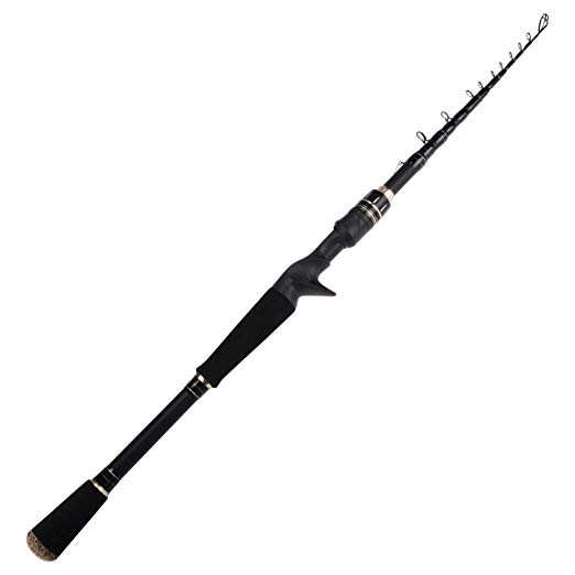 KastKing Blackhawk II Telescopic Fishing Rods, Graphite Rod Blanks & Durable Solid Glass Tip, Floating Guides, 1pc Fishing Rod Performance, Comfortable EVA Handle, Newly Designed Travel Rod