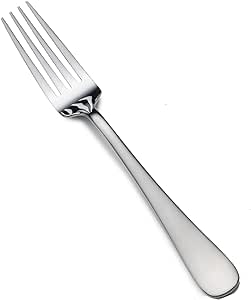 Gourmet Basics by Mikasa Satin Symmetry Stainless Steel Dinner Fork, Set of 10