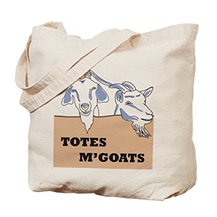 CafePress - Totes M'goats Bag - Natural Canvas Tote Bag, Cloth Shopping Bag