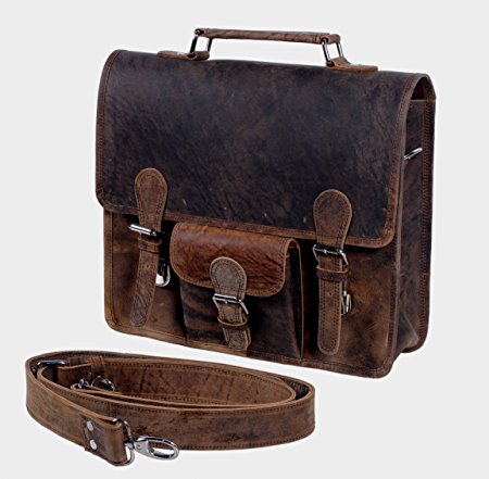 komalc Leather 13 GPH Inch Real Handmade Leather Briefcase Laptop Messenger Bag Satchel