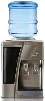 NutriChef AZPKTWC10SL Dispenser Hot & Cold Water Cooler, 5 Gallon Bottles, White