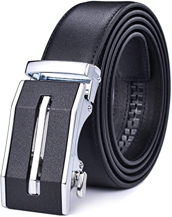 Men Belts Leather Male Slide Ratchet Work Dress Strap w Interchangeable Buckle Beltox