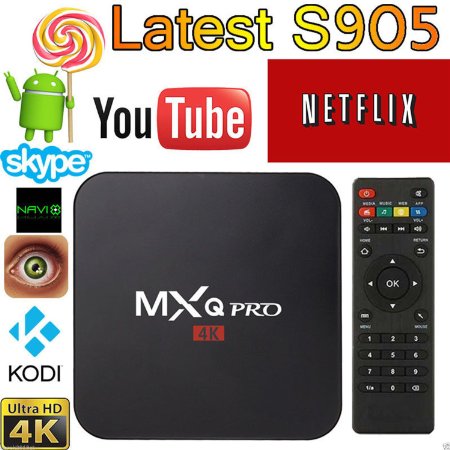 WELLWIN MXQ-pro TV Box Kodi160 Netflix Hulu Media Player Android 51 Amlogic S905 64 Bit Quad-Core Supports HDMI 20