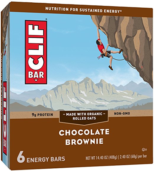 CLIF BAR - Energy Bar - Chocolate Brownie - (2.4 Ounce Protein Bar, 6 Count)