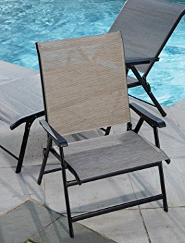 Extra-Wide Backyard Folding Chair (Grey)
