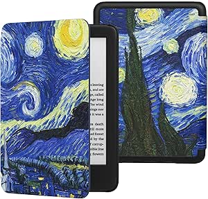 MoKo Case Fits 6" All-New Kindle (11th Generation-2022 Release), Lightweight Shell Cover with Auto Wake/Sleep for Kindle 2022 11th Gen e-Reader, Starry Night Blue