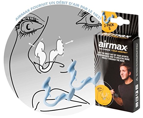 Airmax nasal dilator - Against nasal congestion - Sport version - 2x Small size, 6-month relief