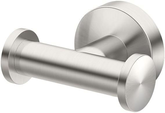 Gatco 4645A Glam Double Robe Hook, Satin Nickel