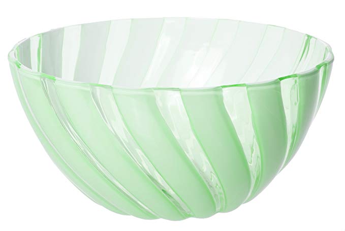 Safir Durable Plastic Salad Mixing Bowl, All Purpose Food Prep and Serving Bowl, Small, 1.6 Lt (Green)