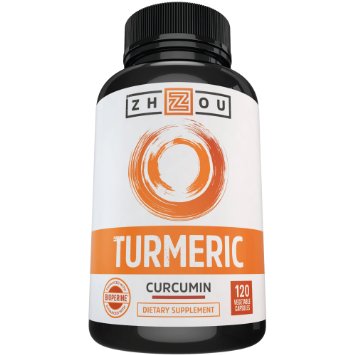 Turmeric Curcumin with Bioperine® to Support Joint Comfort & Mobility - Natural Antioxidant with Black Pepper Extract for Superior Absorption - Extract Standardized to 95% Curcuminoids, 120 Capsules