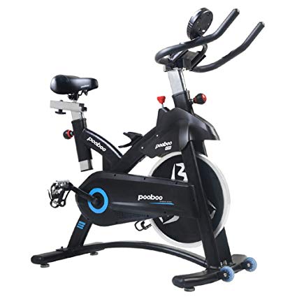 pooboo Indoor Cycling Bike Smooth Belt Driven and Sturdy