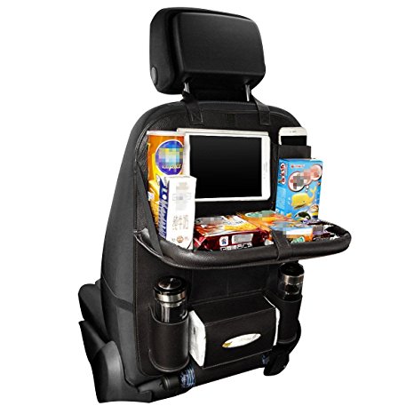 MATCC Car Back Seat Organiser Car Dinning Table Car Backseat Organizer Holder with Foldable Table Multi-Pockets Ideal For Trips Travel and Car Tidy Kids