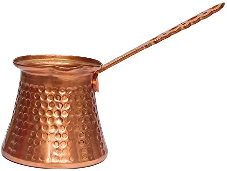 Home Kitchen Greek Arabic Turkish Coffee Pot,Hammered Copper Coffee, Copper Pot, Stove Top Coffee Maker