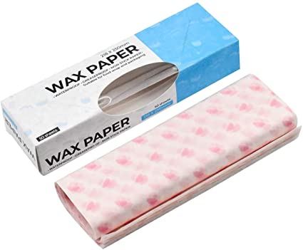 Food Wrapping Paper 50 Sheets Wax Paper Grease Proof Waterproof Baking Parchment with Cake Pattern Non-Stick Beeswax Wraps Paper Liners Tissue for Bread Sandwich Burger Gift 218 x 250mm