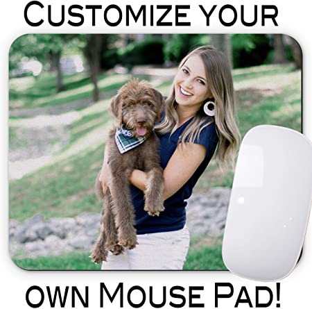 Personalized Mouse Pad - Add Your Photo, Logo, or Design. Customized to Your Specifications. Beautiful Vivid Detailed Print. Brighten up Your workspace or Customize for a Gift.