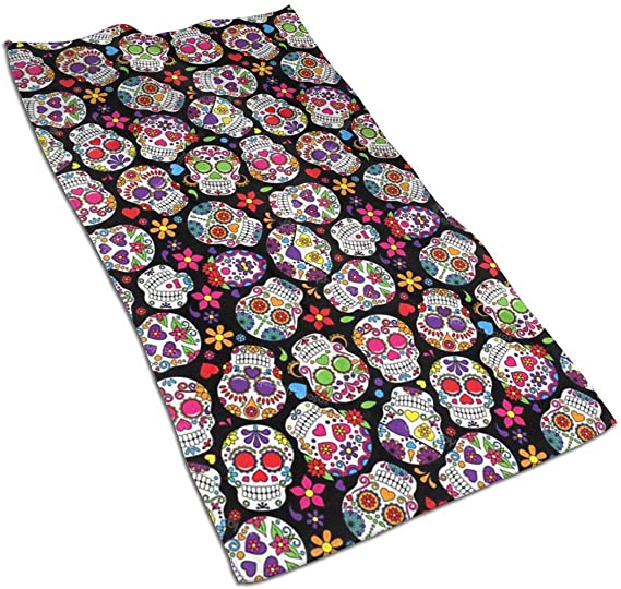 Dead Sugar Skulls Kitchen Towels ¨C 17.5X27.5in Microfiber Terry Dish Towels for Drying Dishes and Blotting Spills ¨CDish Towels for Your Kitchen Decor