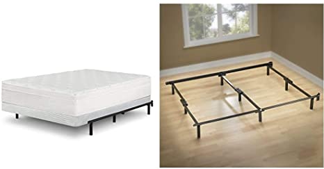 Zinus 5 Inch Low Profile Smart Box Spring, King & Michelle Compack 9-Leg Support Bed Frame, for Box Spring and Mattress Set, King