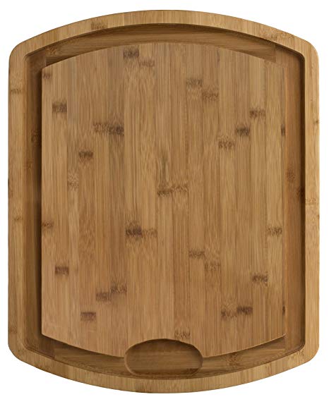 Totally Bamboo Farmhouse Bamboo Carving and Cutting Board, 19-1/2" x 15-1/2" x 1"