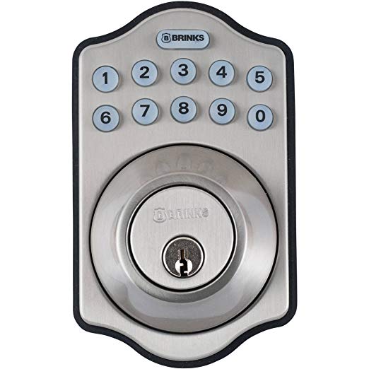 Brinks Digital Deadbolt, Satin Nickel