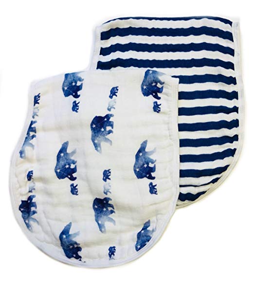 Little Luvies Luxury Baby Burp Cloth/Bib Set