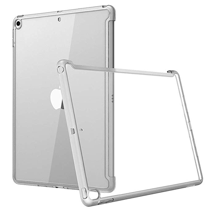 i-Blason Case for iPad 7th Generation 10.2 2019, Compatible with Official Smart Cover and Smart Keyboard, Clear Slim Hybrid Case Cover for New iPad 10.2 (2019 Release) (Clear)