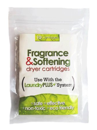 Laundry PLUS System Dryer Cartridge REFILL PACK - 10 ct Lasts Up To 100 Dryer Cycles - The 1 BEST Fabric Softener and Natural Fragrance Refill For Your Dryer Natural and Earth Friendly Ingredients Replaces Liquid Fabric Softener Dryer Sheets Wool Dryer Balls and Free Clear Packs Soften and Add Fragrance to Clothes Naturally Without Allergy Causing Chemicals