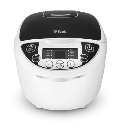 T-fal RK705851 10-In-1 Rice and Multicooker with 10 Automatic Functions and Delayed Timer 10-Cup White