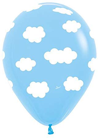 Clouds Latex Balloons - Bag of 10 Size 11 inches Air or Helium Fill