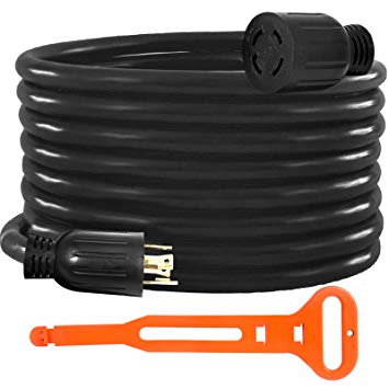 Mophorn 40Ft 30 Amp Generator Extension Cord 4 Wire 10 Gauge Generator Cord 125V 250V UL Listed Generator Power Cord Twist Lock Connectors (40 Ft 30 Amp)