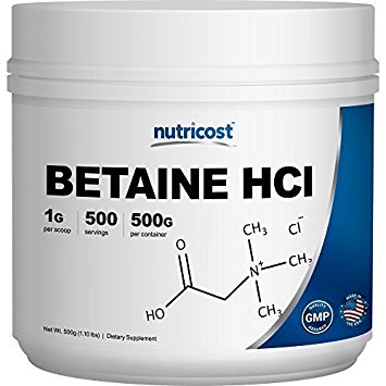 Nutricost Betaine HCl Powder 500 Grams