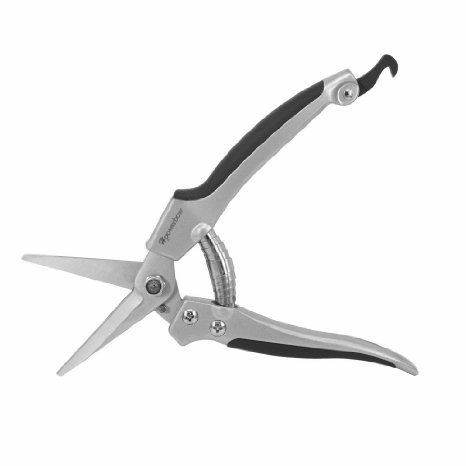 Eleidgs 8" High-Carbon Steel Straight Snips - Flowers Scissors - Micro-Tip Pruning Shears - Hand Pruners - Secateurs - Gardening & Household Scissors, Black Handles