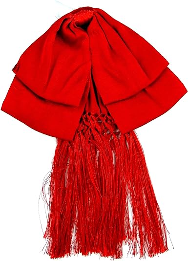 Mexican Charro Bow Tie Solid RED elastic band