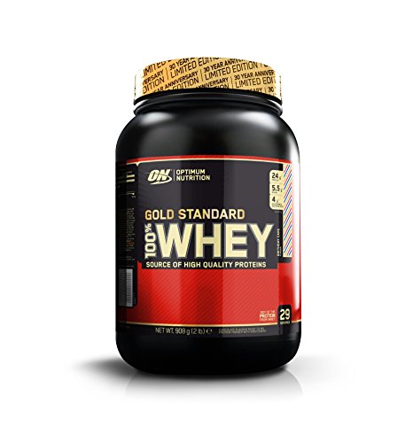 Optimum Nutrition Gold Standard 100% Whey Protein Powder - 908 g, Birthday Cake