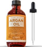 Organic Argan Oil - 4 fl oz - 100 Pure and Certified Organic Argan Oil For Hair Skin and Nails - Cold Pressed - Triple Purified