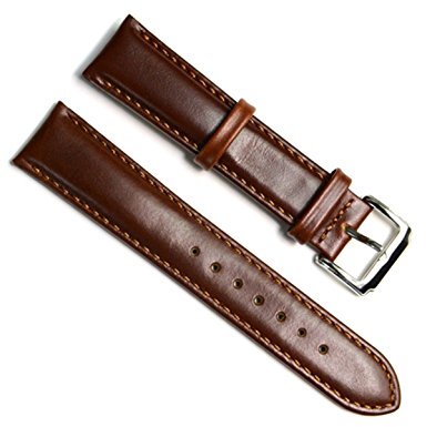 Green Olive 21mm Handmade Vintage Replacement Leather Watch Strap/Watch Band (Oil Wax Leather/Coffee)