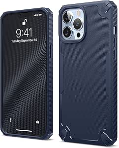 elago Armor Case Compatible with iPhone 13 Pro Case (6.1"), Heavy-Duty Protective Case, Premium TPU, Carbon Fiber Texture, Tough Rugged Design, Full Body Protection, Shockproof Cover (Jean Indigo)