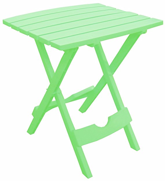 Adams Manufacturing 8500-08-3700 Plastic Quik-Fold Side Table, Summer Green