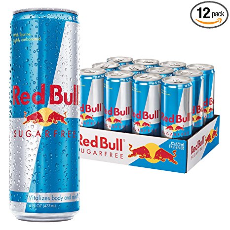 Red Bull Sugarfree, Energy Drink, 16 Fl Oz Cans, 12 Pack