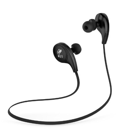 SoundPEATS QY8 Bluetooth 41 Wireless Sports Headphones Running Gym Exercise Sweatproof Headsets Stereo Earbuds Earphones with MicrophoneBlack