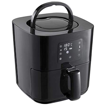 Nattork Air Fryer 3.7 QT Programmable Digital TouchScreen 6-in-1 Smart Techonlogy Electric Air Fryer, Timer and Temperature Control, with Recipes For Fast & Healthier Oil Free Cooking
