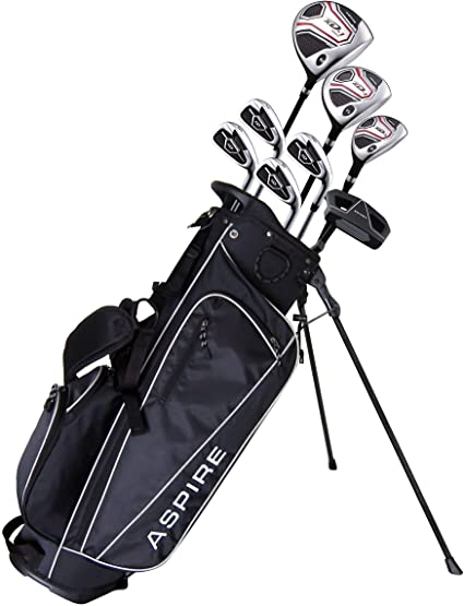 Aspire XD1 Teenager Complete Golf Set Includes Driver, Fairway, Hybrid, 7, 8, 9, Wedge Irons, Putter, Stand Bag, 3 HC'S Teen Ages 13-16 Right Hand - Height 5'1" - 5'6"