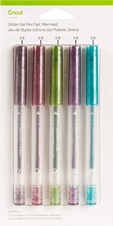 Cricut 2005021 Glitter Gel Pen Set 5/Pkg-Mermaid